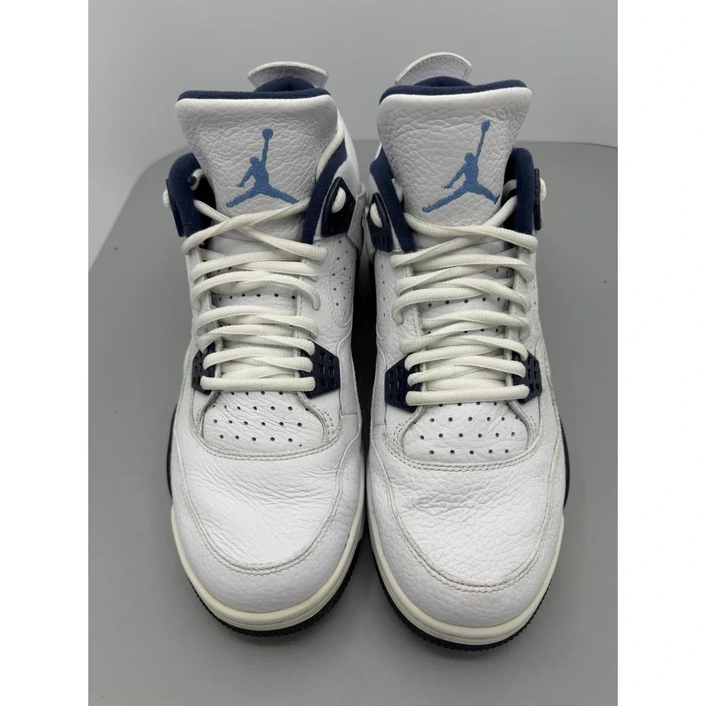 Jordan Air Jordan 4 Retro LS Columbia White/Black Leather 314254-107 Mens Sz 10